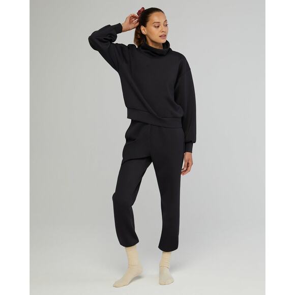 IVL Collective Long Sleeve Cowl Funnel Neck Scuba Shirt Top Black Size Small - Picture 2 of 9